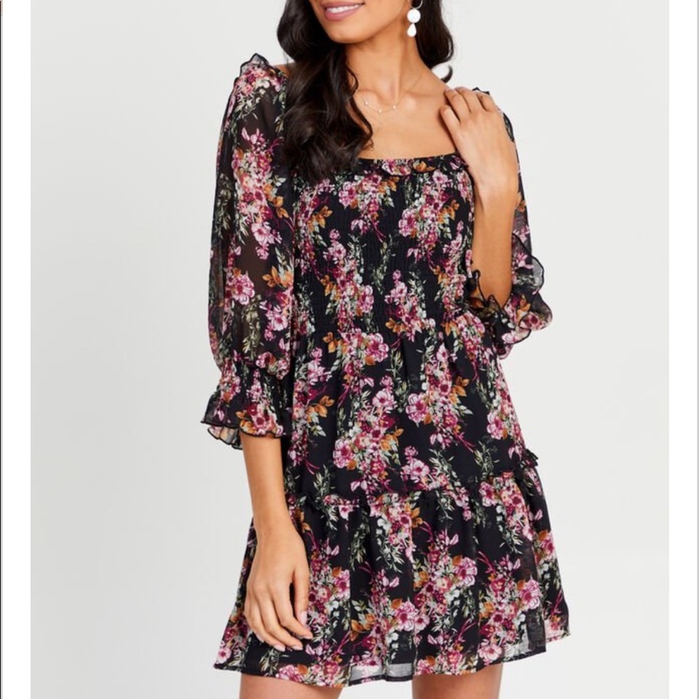 Black floral dress Altar’d State S